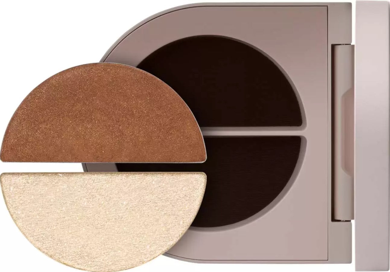 Rose Inc Satin & Shimmer Duet Eyeshadow – Satin Cocoa & White Gold Shimmer