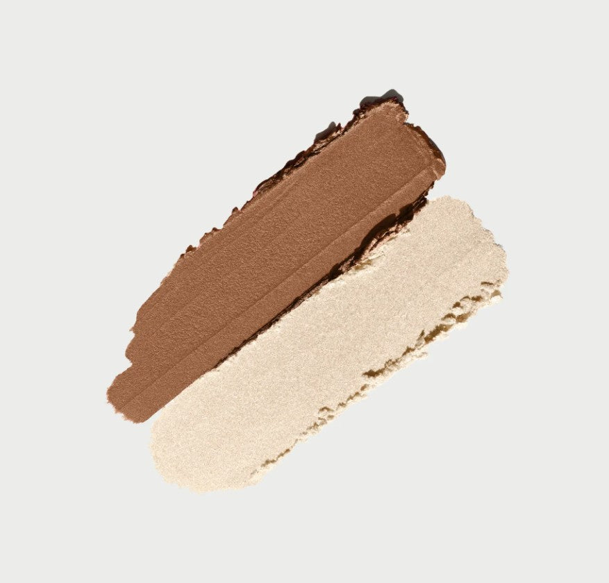 Rose Inc Satin & Shimmer Duet Eyeshadow – Satin Cocoa & White Gold Shimmer