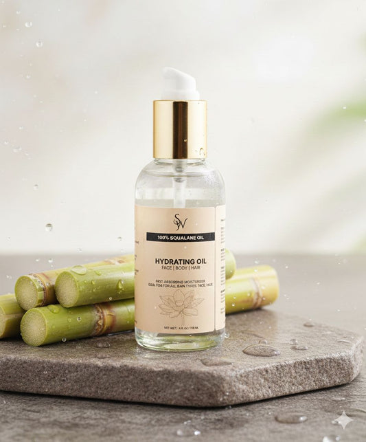 100% Pure Squalane Oil from Sugarcane - Plant-Based, Vegan, Non-Comedogenic, Lightweight Hydrating Oil for Face, Body & Hair- Clean Beauty & Cruelty-Free Moisturizer for All Skin Types