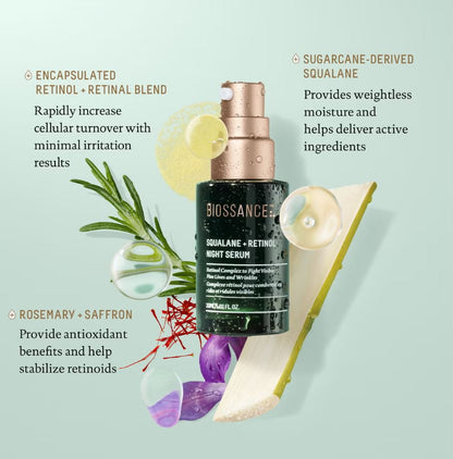 Biossance Squalane + Retinol Night Serum