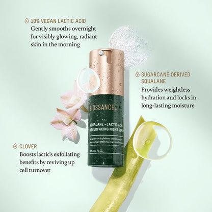 Biossance Squalane + Lactic Acid Resurfacing Night Serum