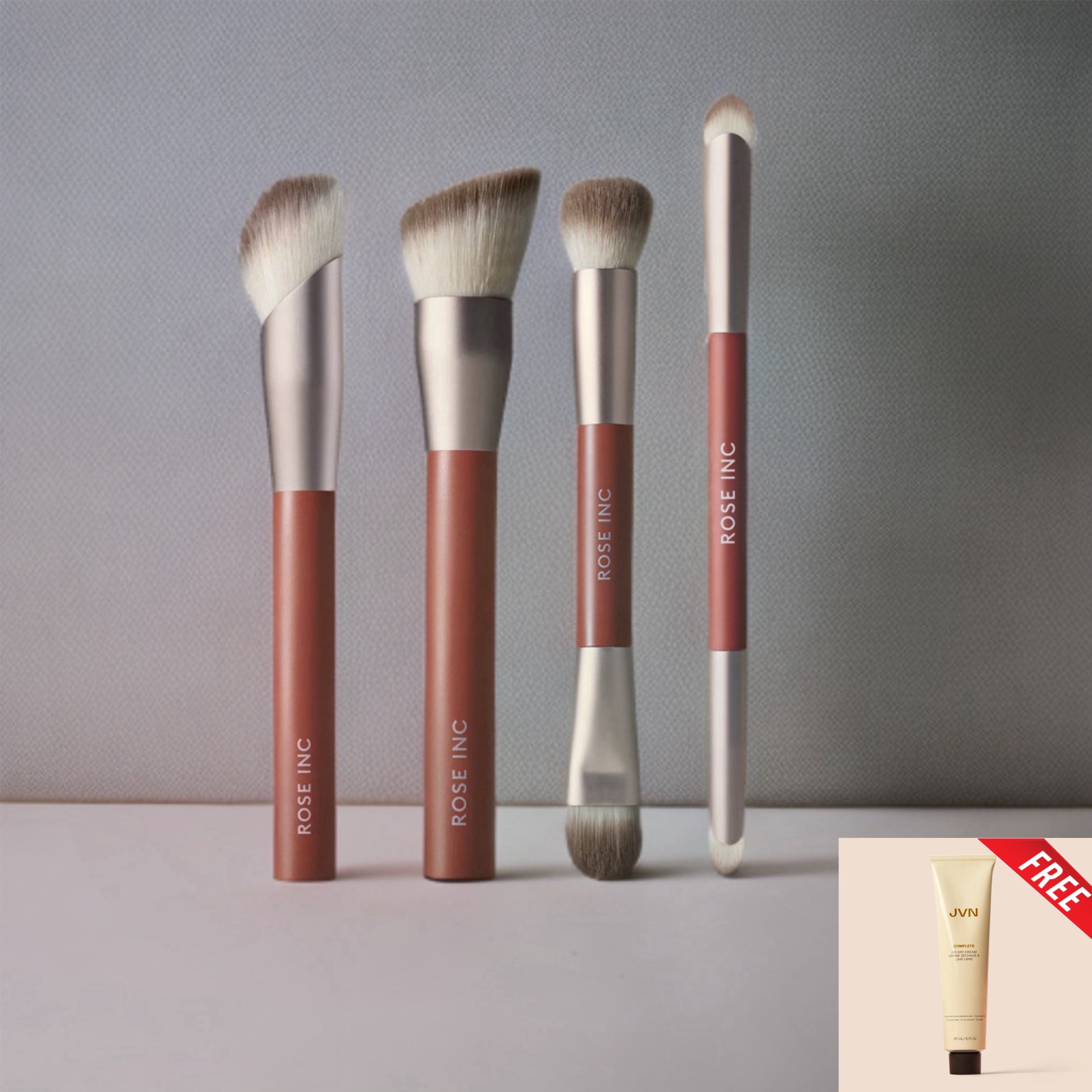 Rose Inc 4in1 Brush Set with FREE JVN Air Dry Cream