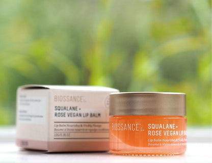 Biossance Squalene + Rose Vegan Lip Balm  in JAR