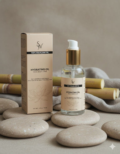 100% Pure Squalane Oil from Sugarcane - Plant-Based, Vegan, Non-Comedogenic, Lightweight Hydrating Oil for Face, Body &amp; Hair- Clean Beauty &amp; Cruelty-Free Moisturizer for All Skin Types