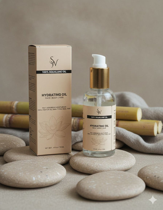 100% Pure Squalane Oil from Sugarcane - Plant-Based, Vegan, Non-Comedogenic, Lightweight Hydrating Oil for Face, Body & Hair- Clean Beauty & Cruelty-Free Moisturizer for All Skin Types